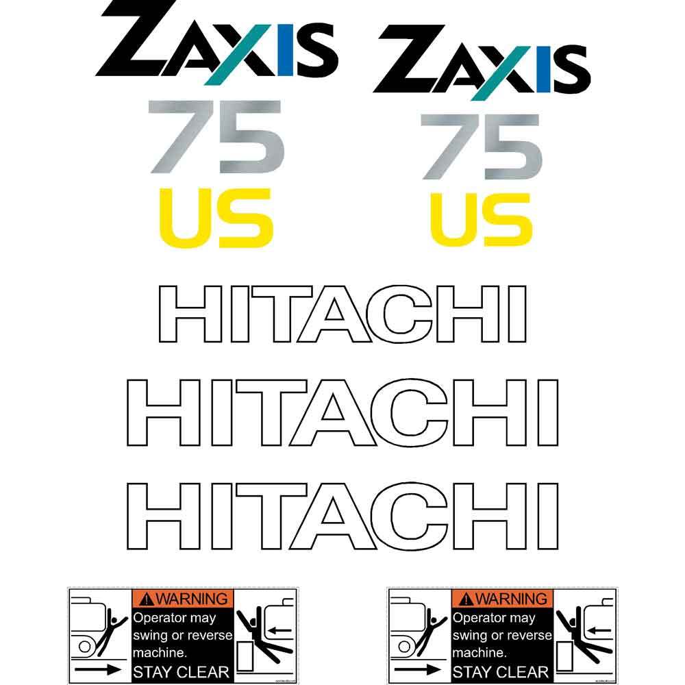Hitachi ZX75US A Decals