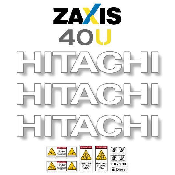 Hitachi ZX40U-3 Decal Kit