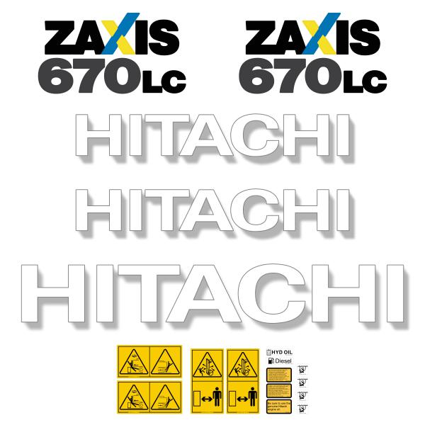 印材 Hitachi ZX670-5 LC Decal Kit