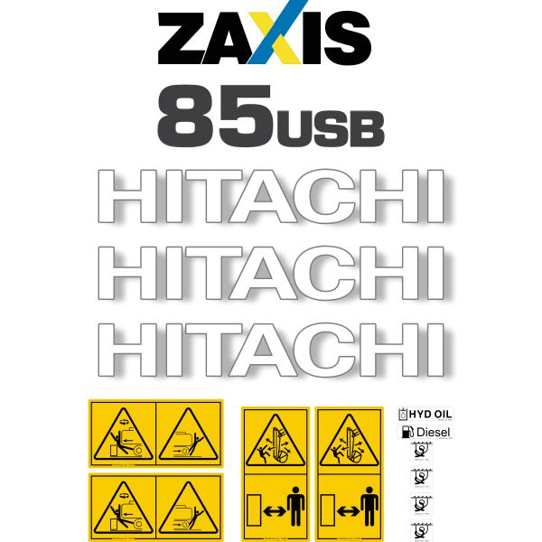 Hitachi ZX85USB-5 Decal Kit