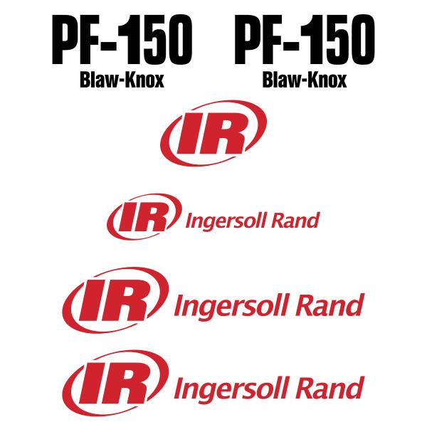 Ingersoll Rand IR PF150 Decal Kit - Paver