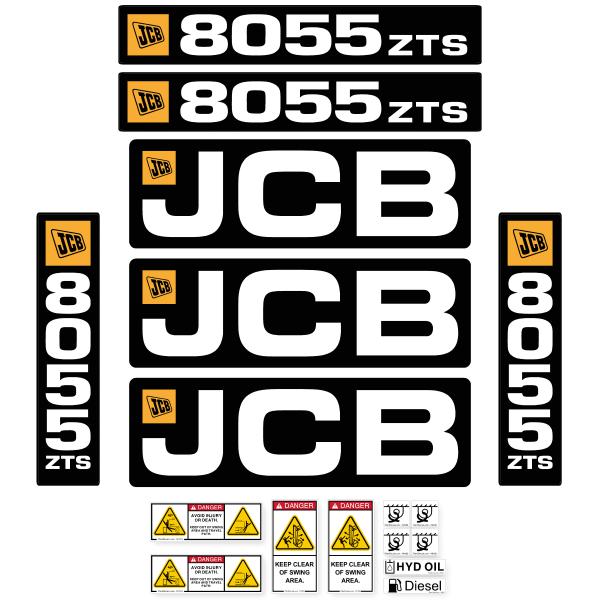 JCB 8055 ZTS Decal kit