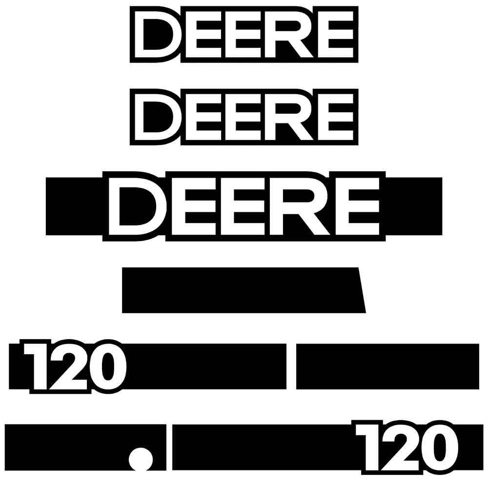 John Deere 120 Decals Stickers