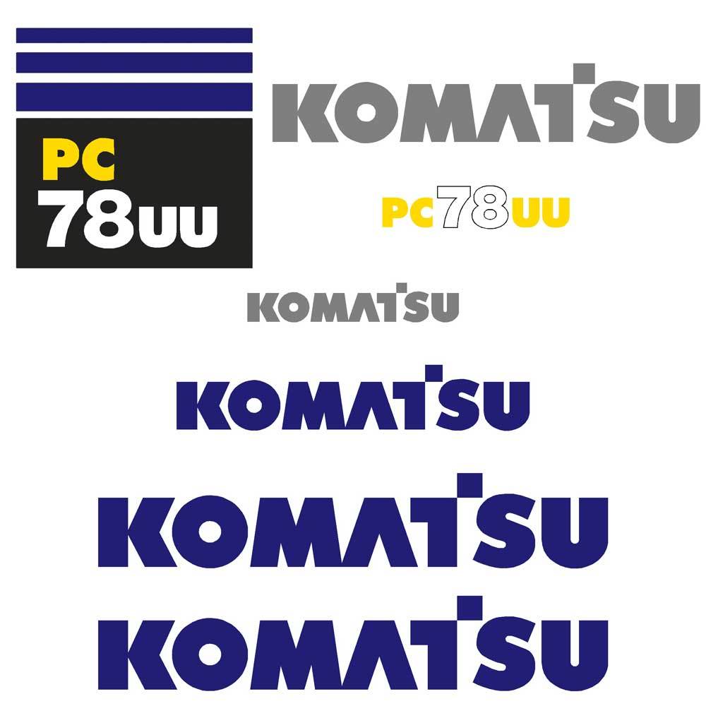 Komatsu PC78UU-6 Decals Stickers