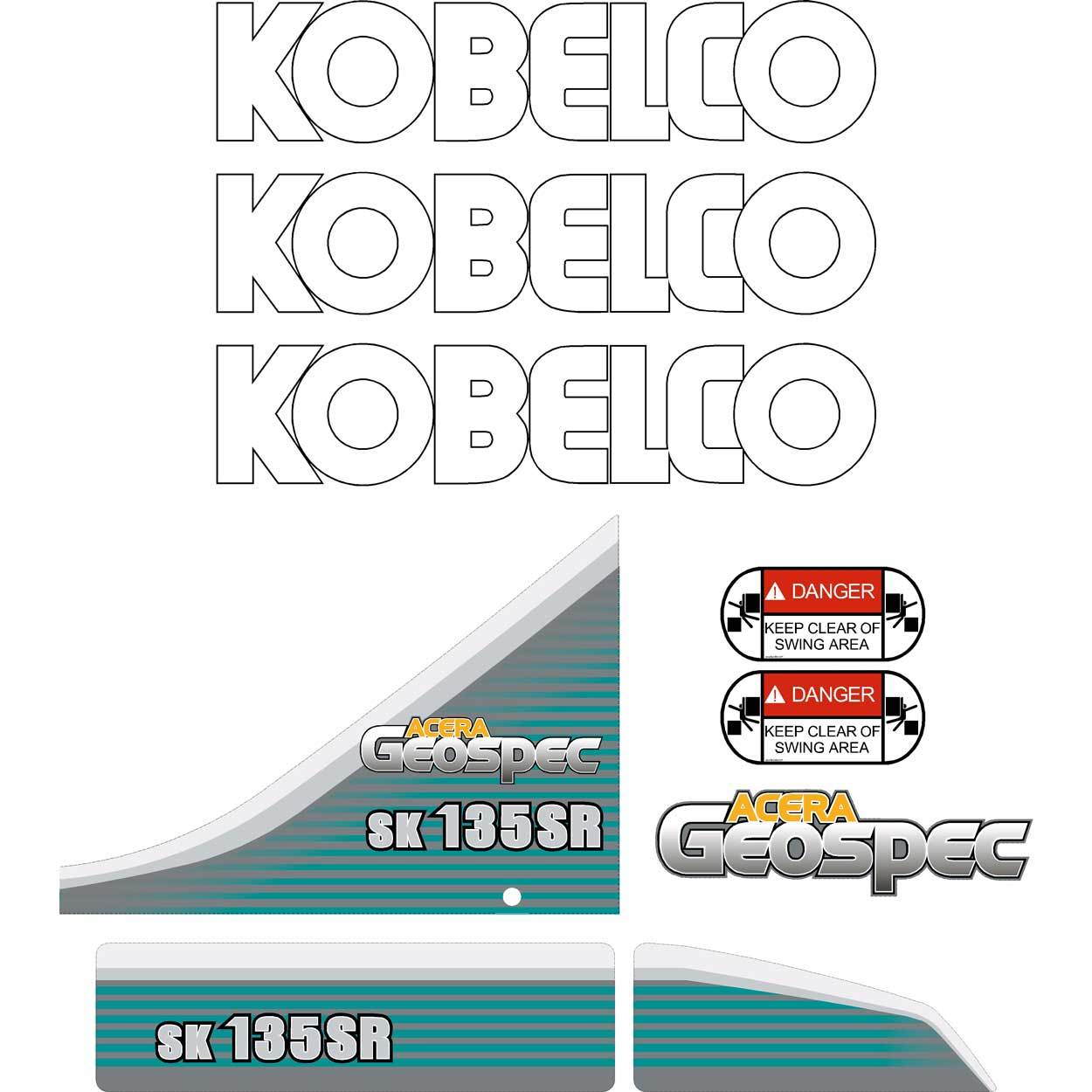 Kobelco SK135 SR-3 Decal Kit