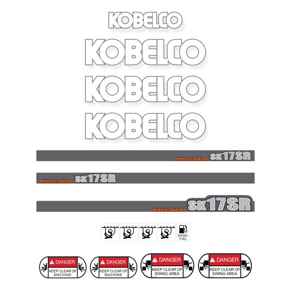 Kobelco SK17SR-3 Decals