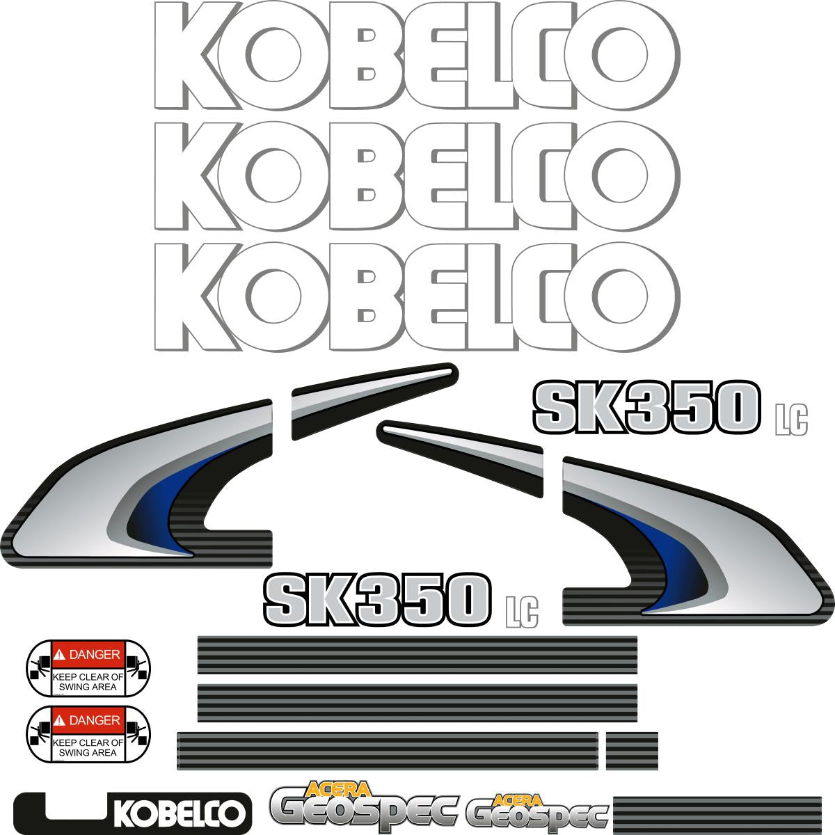 Kobelco SK350LC-8 Decal Kit
