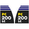 Komatsu PC200LC-8 Model Number Decals
