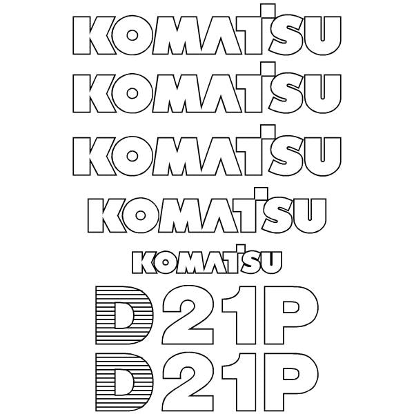 Komatsu D21P-7 Decal Kit