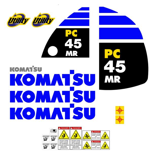Komatsu PC45MR-3 Decal Kit