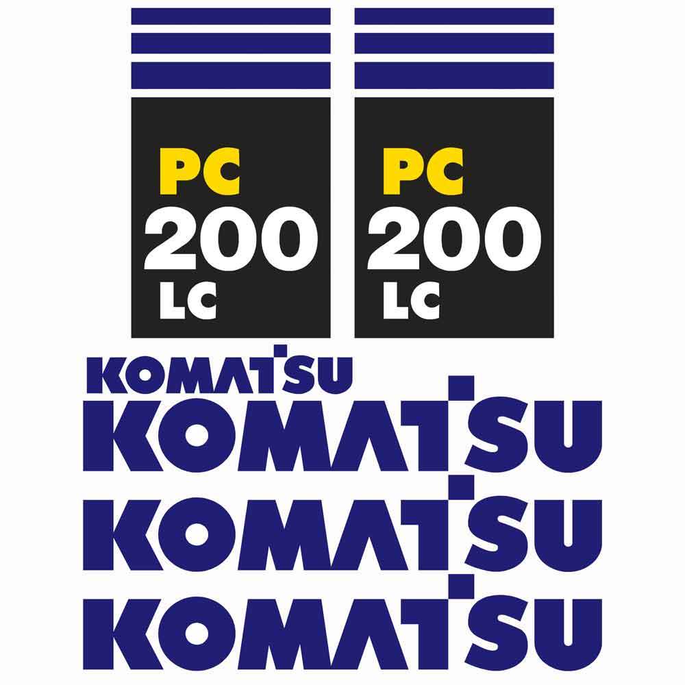 Komatsu PC200LC-7 Decal Sticker Set