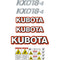 Kubota KX018-4 Decals
