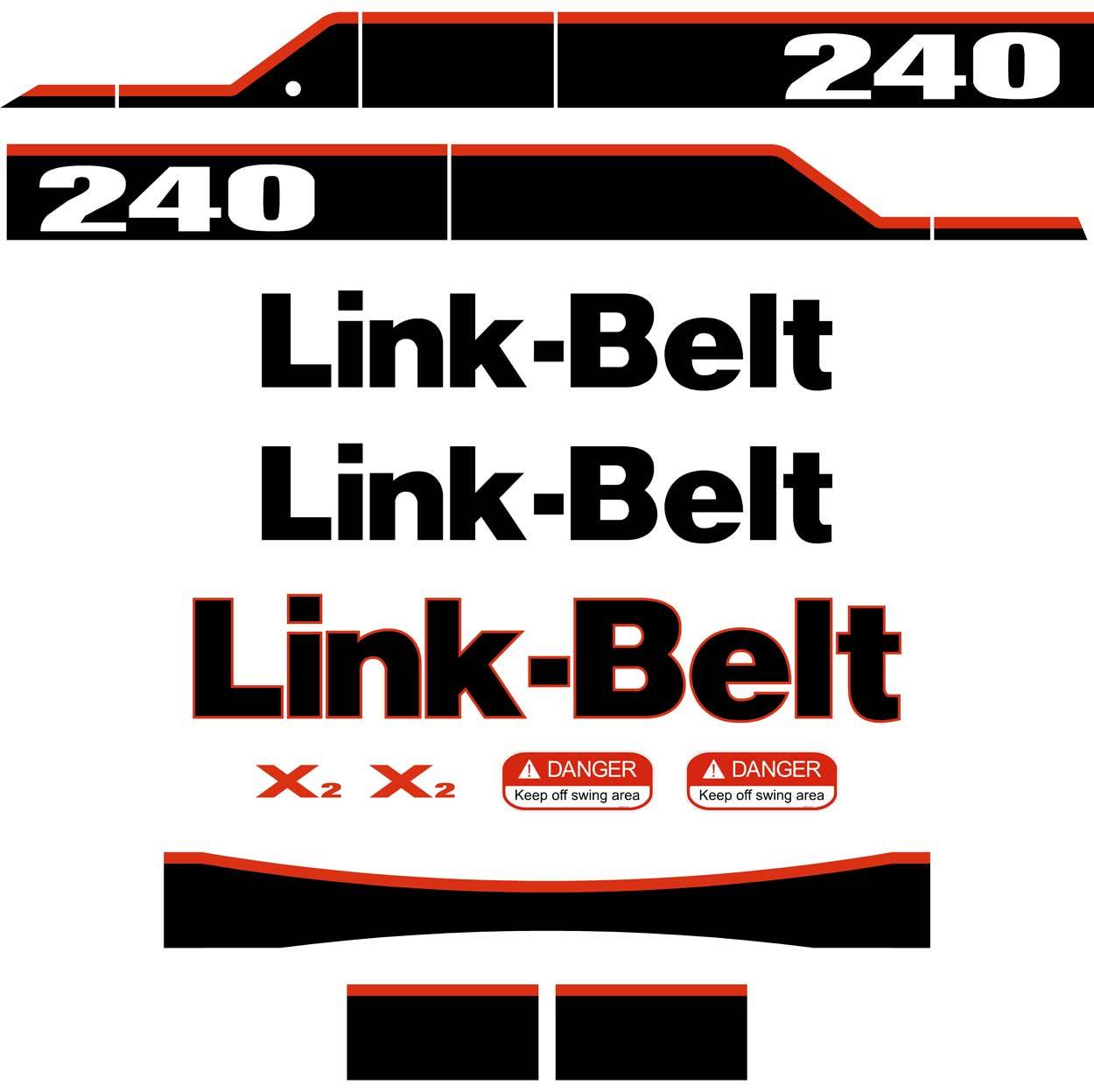 Link Belt 240 X2 Decals