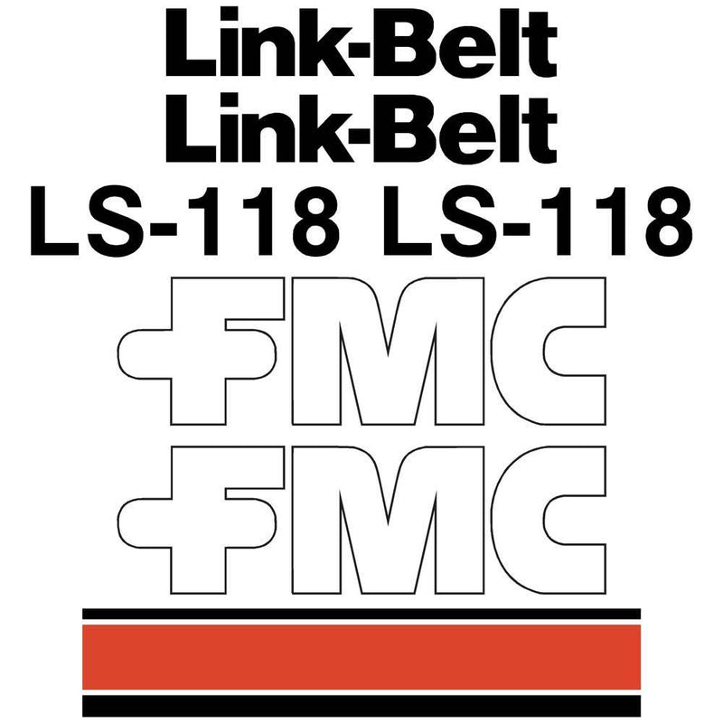 Link Belt LS-118 Decals Stickers Set
