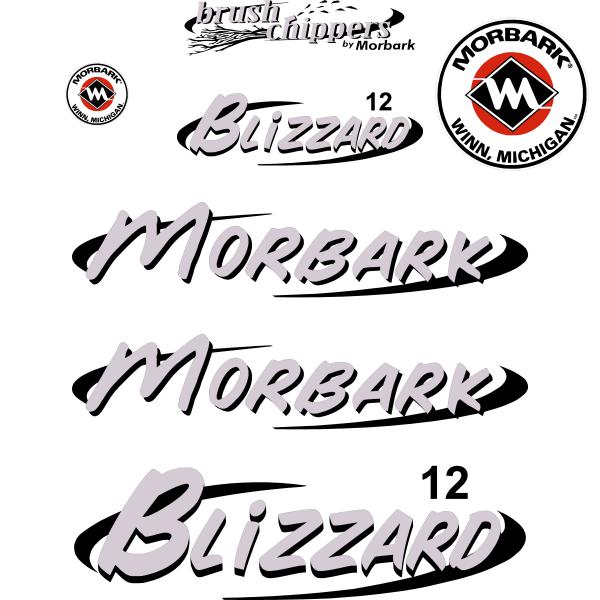 Morbark Blizzard 12 Decal Kit