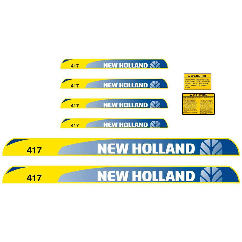 New Holland 417 Decals Stickers