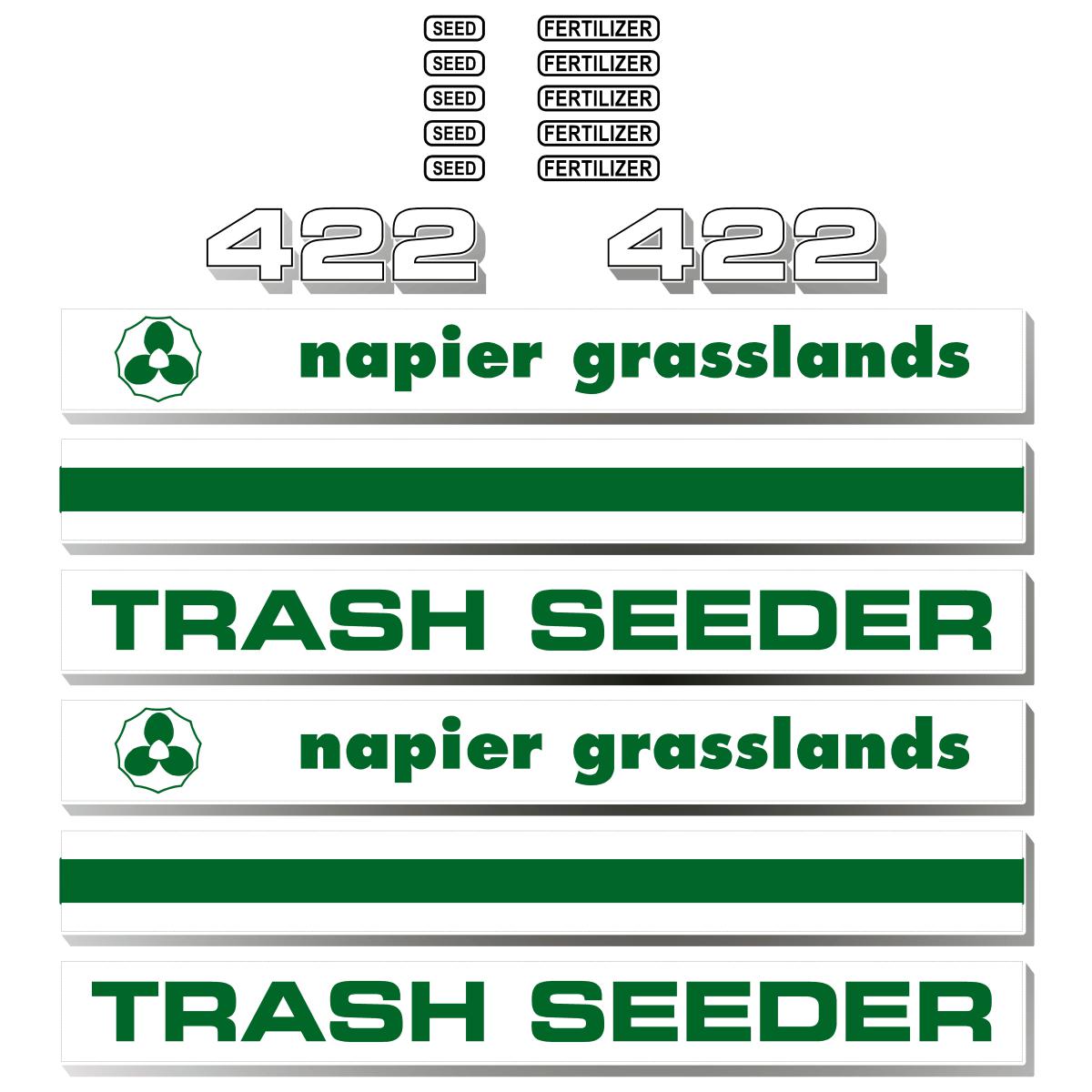 Napier Grasslands 422 Decal Kit - Tractor Attachment