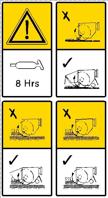 Tractor Mower Guard Warning Decal