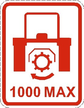 Tractor PTO 1000RPM Max Warning Decal