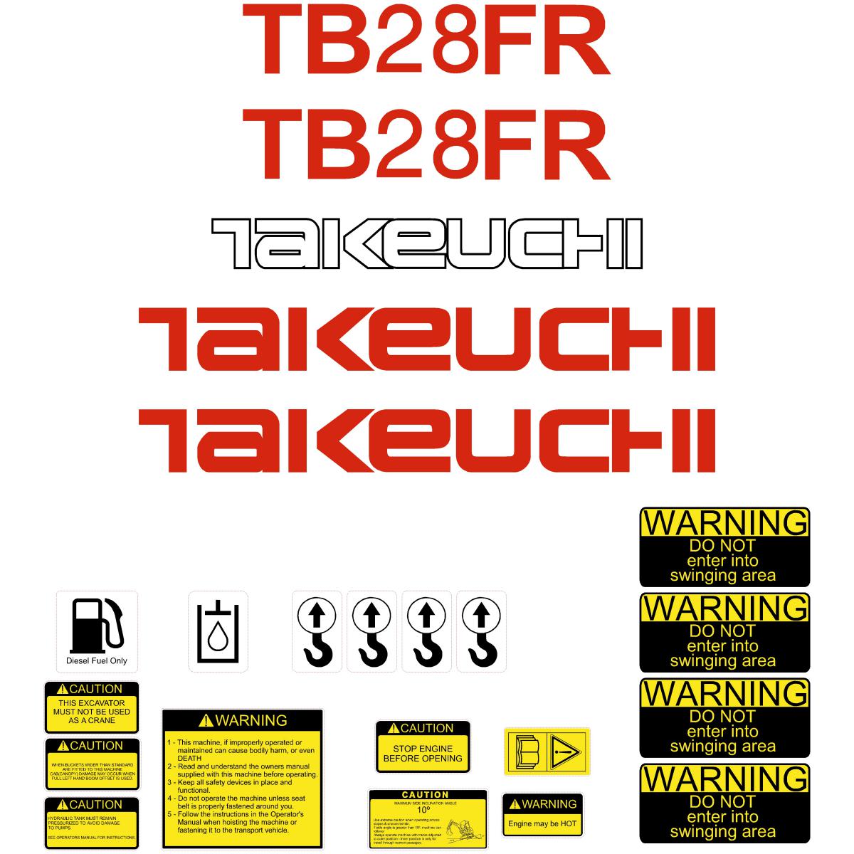 Takeuchi TB28FR Decals