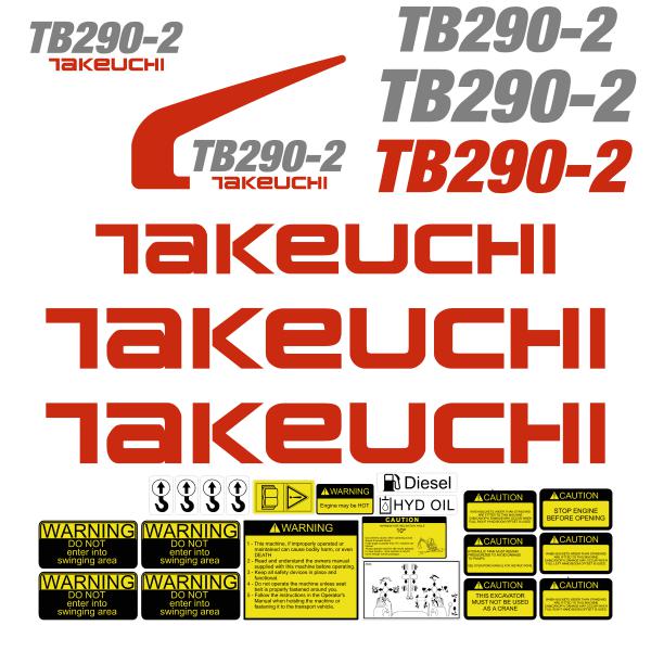 Takeuchi TB290-2 Decal Kit