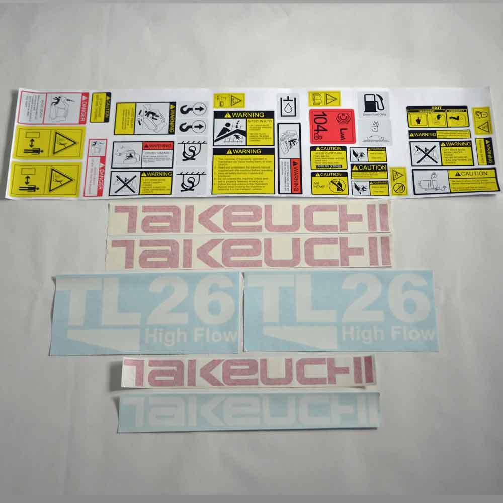 Takeuchi TL26 Decal Sticker Kit