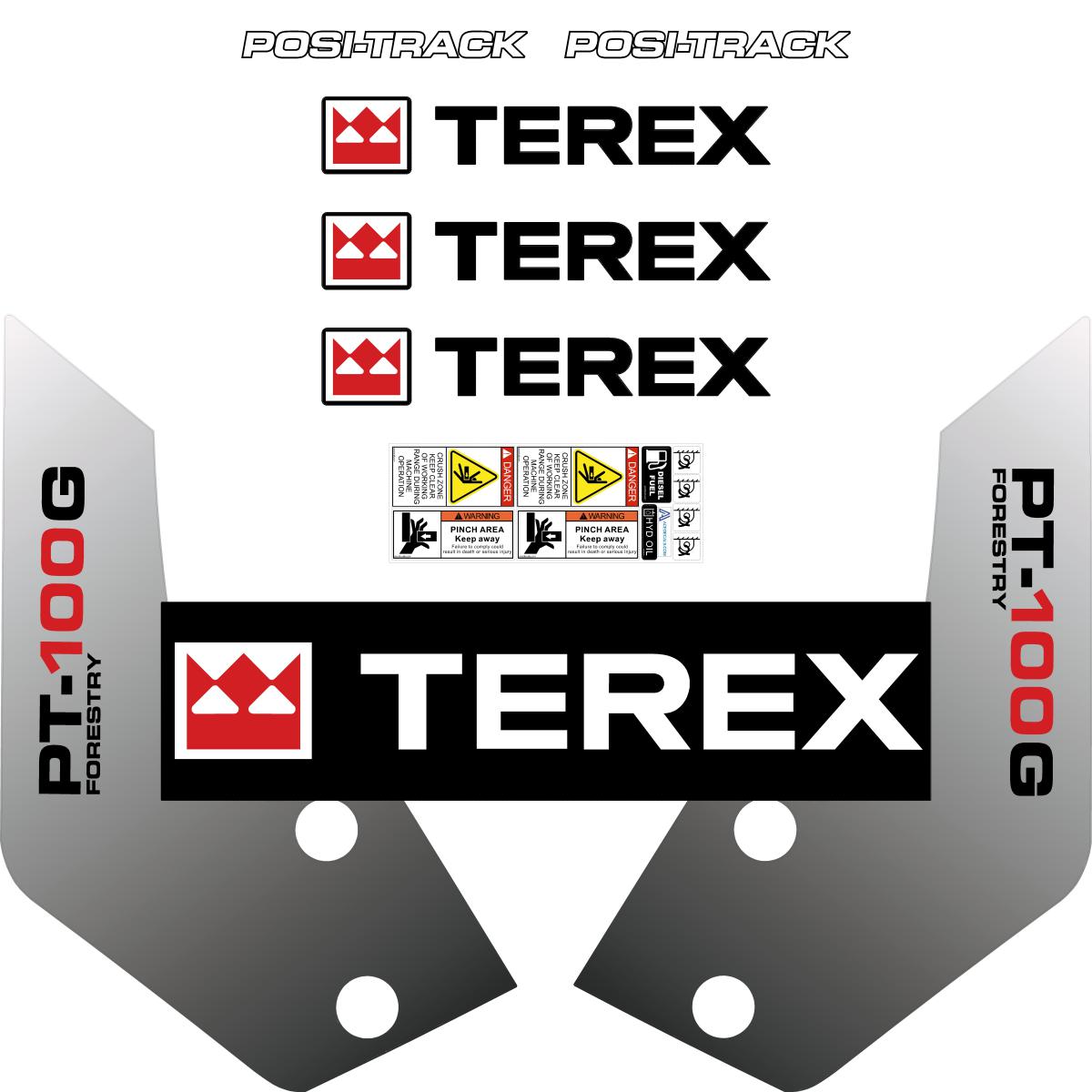 Terex PT100G Forestry Decal Kit