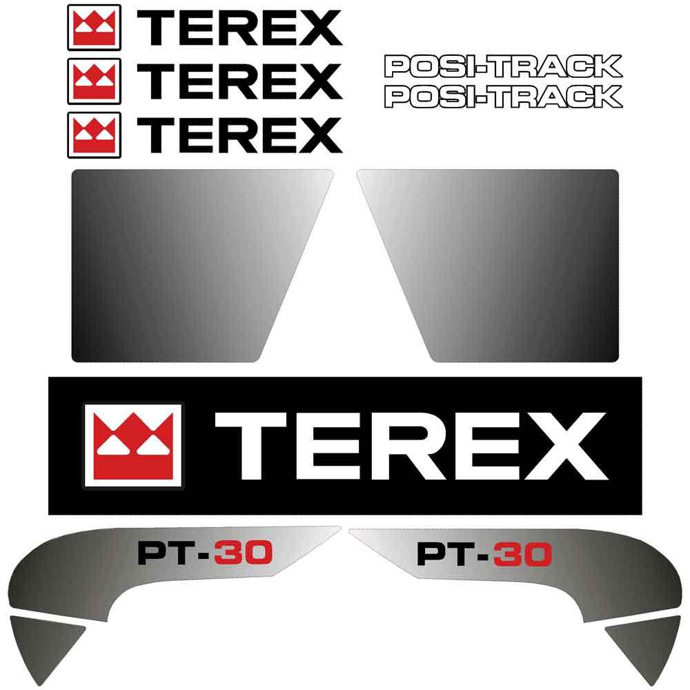 ANY MODEL PT50 PT60 PT70 PT100 PT110 Terex Decals Stickers Repro - Foto 6
