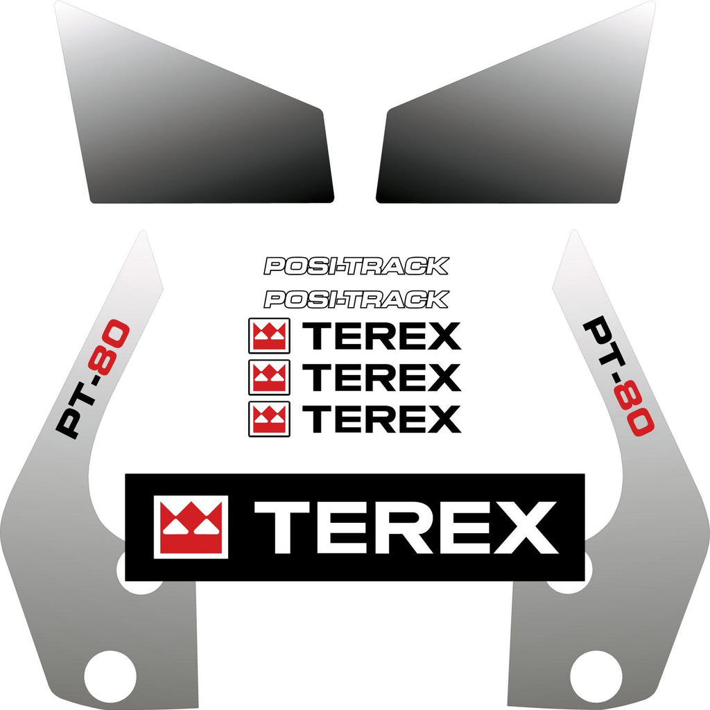 Terex PT80 Decals - Compact Tracked Loader Decal / Sticker