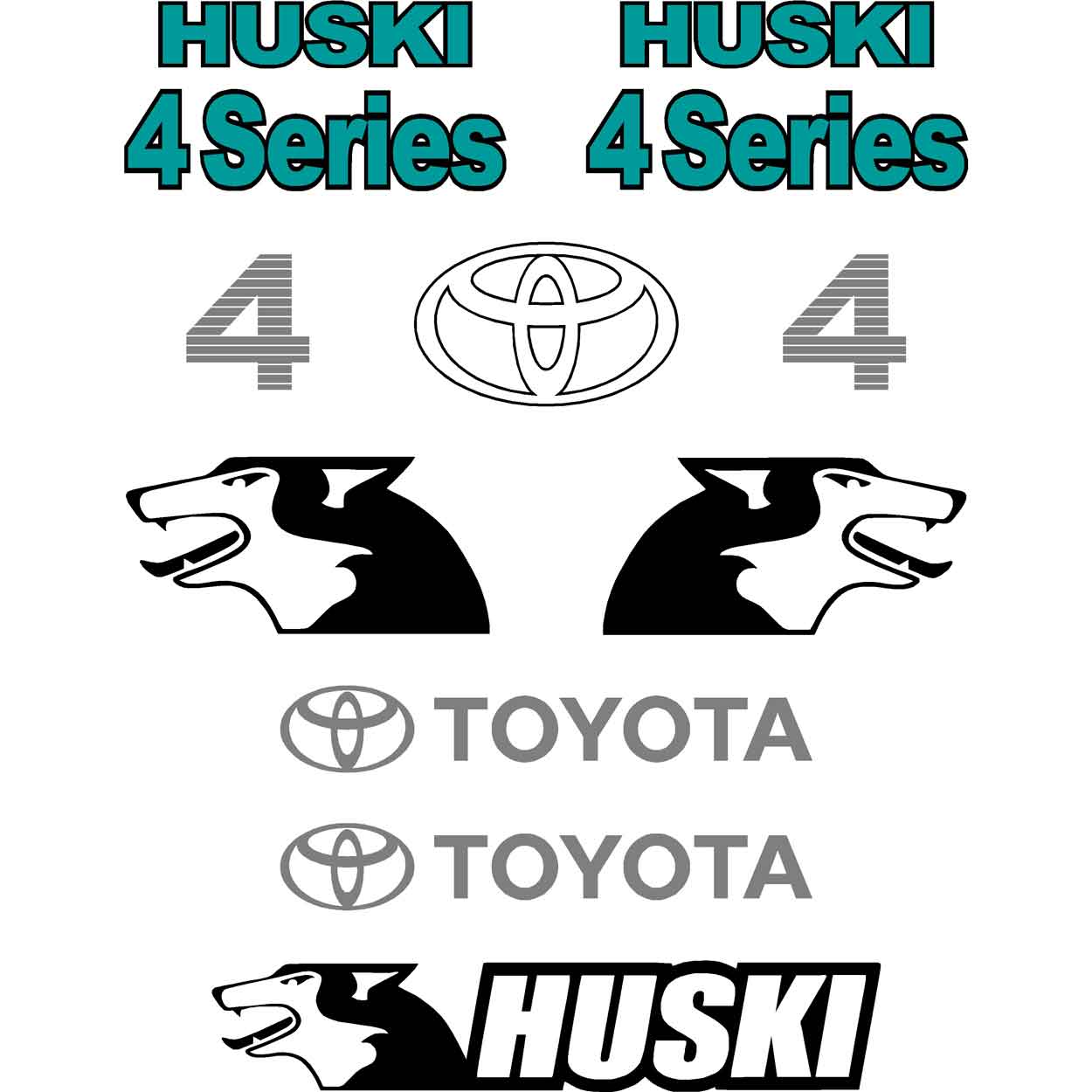 Toyota Huski 4SDK4 Decal Kit