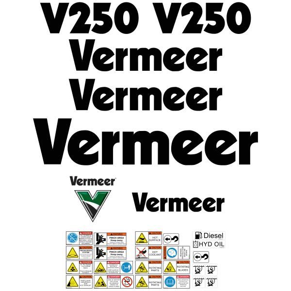 VESR　ベスプ　ステッカー Vermeer V250 Decals - Vacuum Excavator