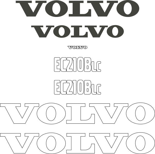 Volvo EC210B LC Decal Kit