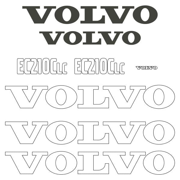 Volvo EC210C LC Decal Kit