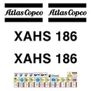 Atlas Copco XAHS186 Compressor Decal Sticker Set