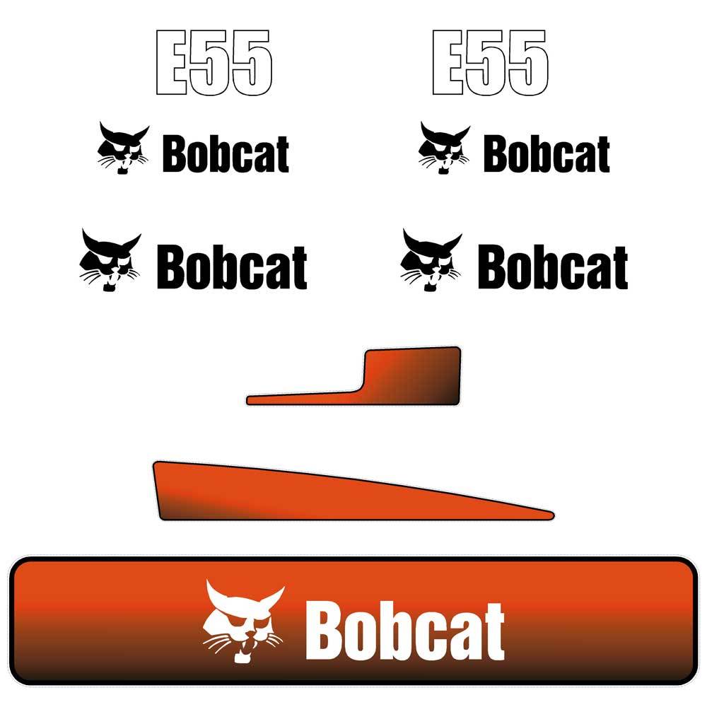 Bobcat E55 Decals Stickers Set