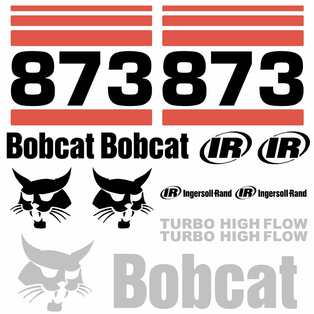Bobcat T300 TURBO Skid Steer Set Vinyl Decal Sticker 25 PC SET Bobcat T300 TURBO Skid Steer Set Vinyl Decal Sticker 25 PC SET