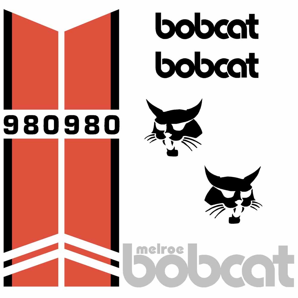 Bobcat 980 Decal Set MELROE