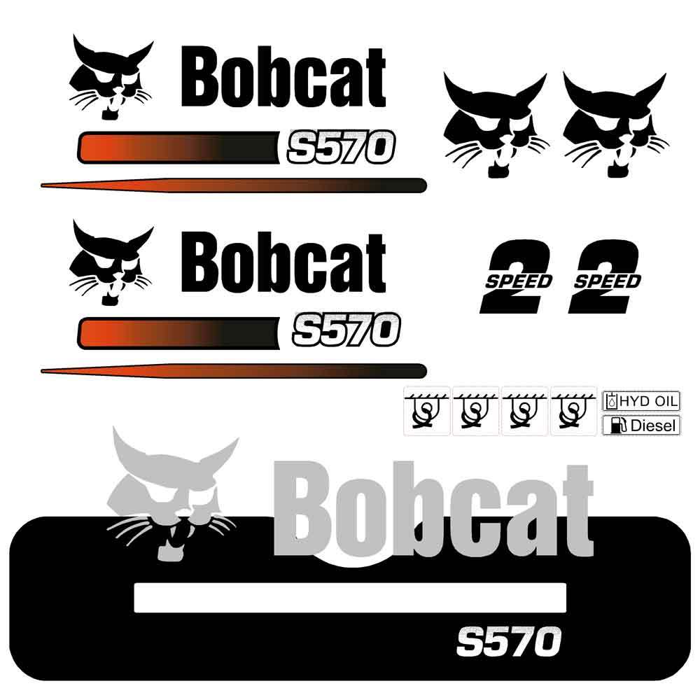 Bobcat S570 Decal Sticker Set