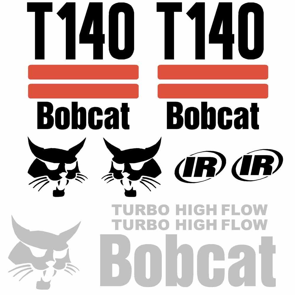 Bobcat T140 Decal Set (2 Stripe)