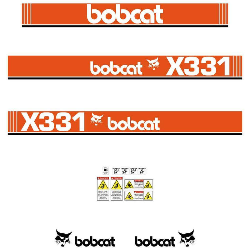 Bobcat X331 Decals Stickers 