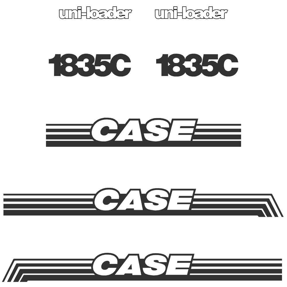 Case 1835C Decal Sticker Set