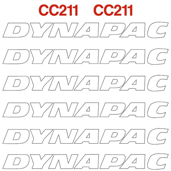 Dynapac CC211 Decals Stickers Set