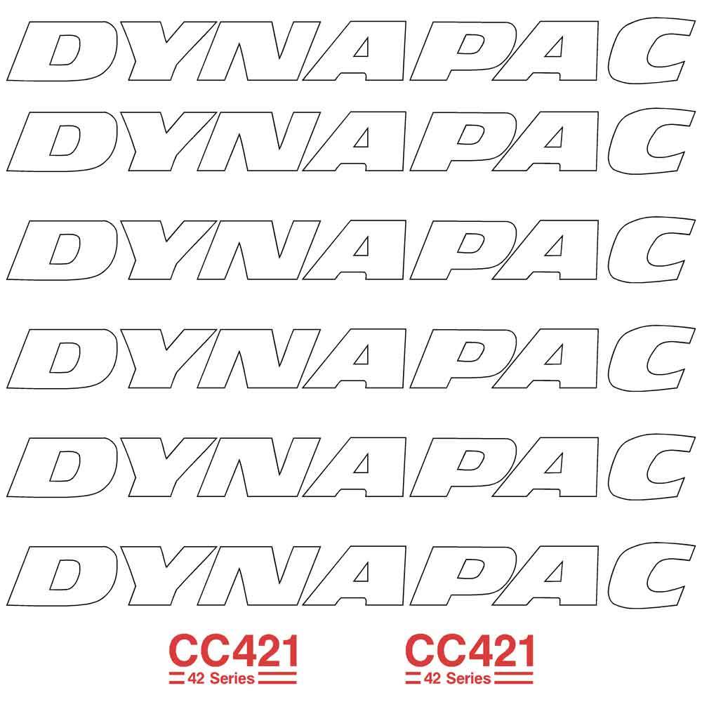 Dynapac CC421 Decals Stickers Set