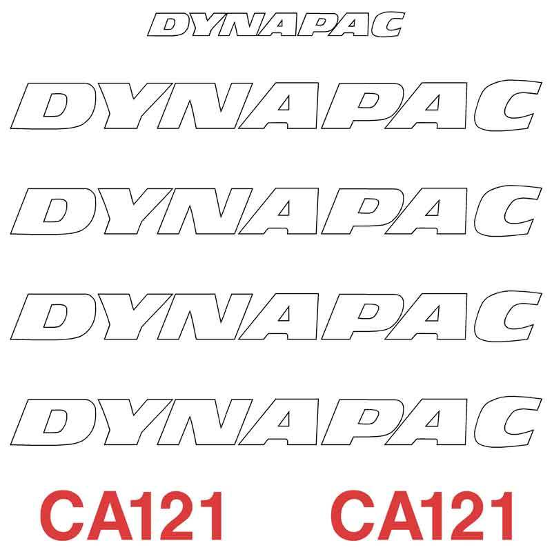 Dynapac CA121 Decal Sticker Set