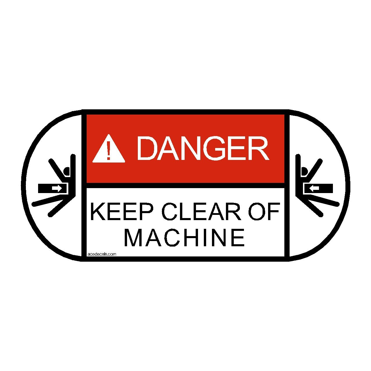 Kobelco Excavator Rear Swing Safety Decal Sticker