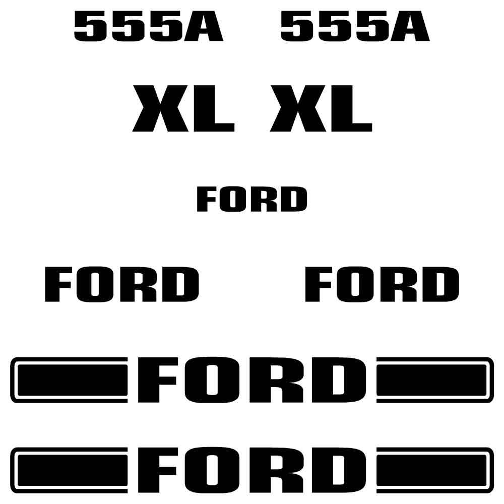 Ford 555A XL Decal Sticker Kit