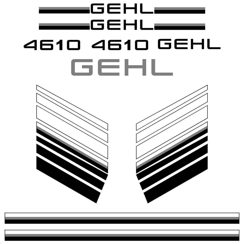 Gehl 4610 Decals Stickers Set