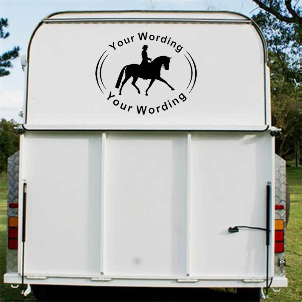 Dressage Horse Float Decal