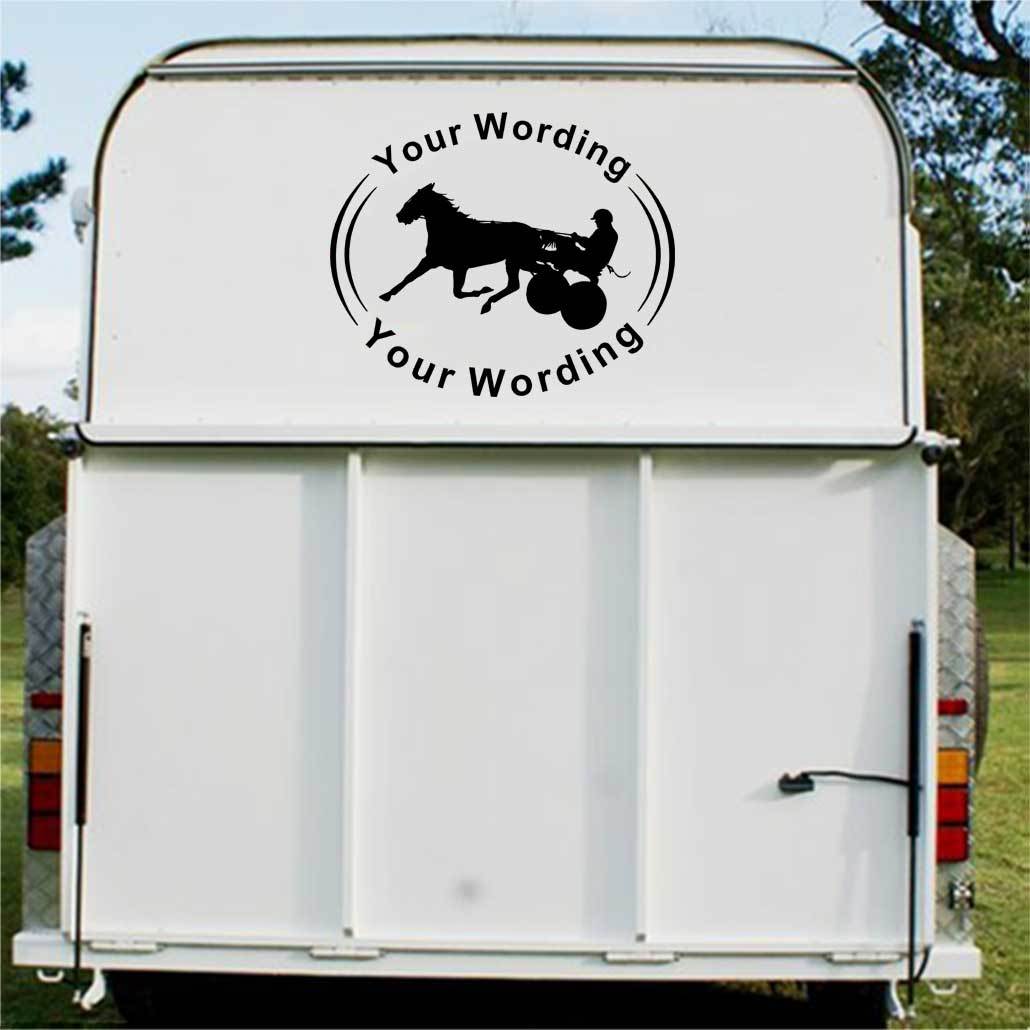 Trap Racing Horse Float Decal