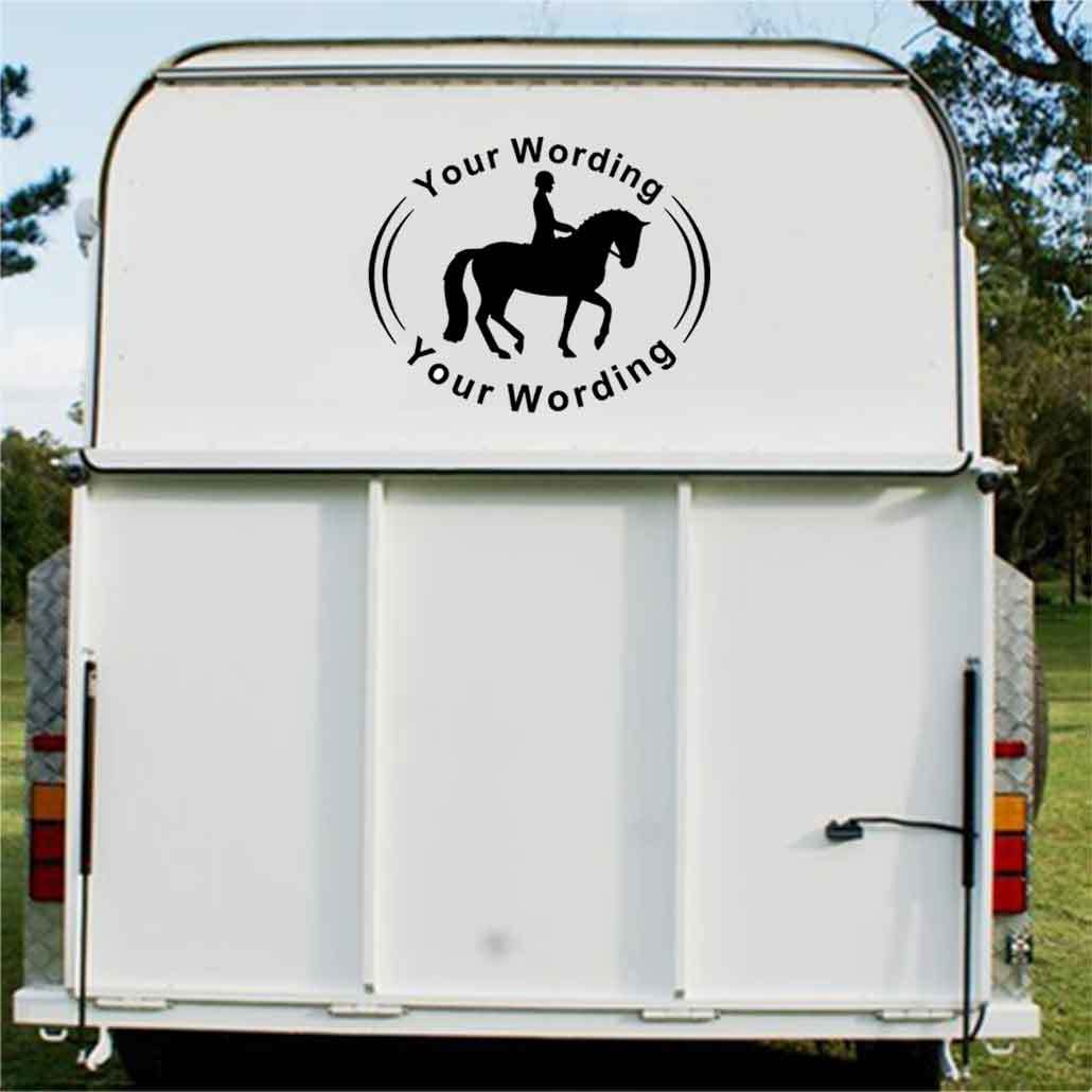 Dressage Single Rein Horse Float Decal